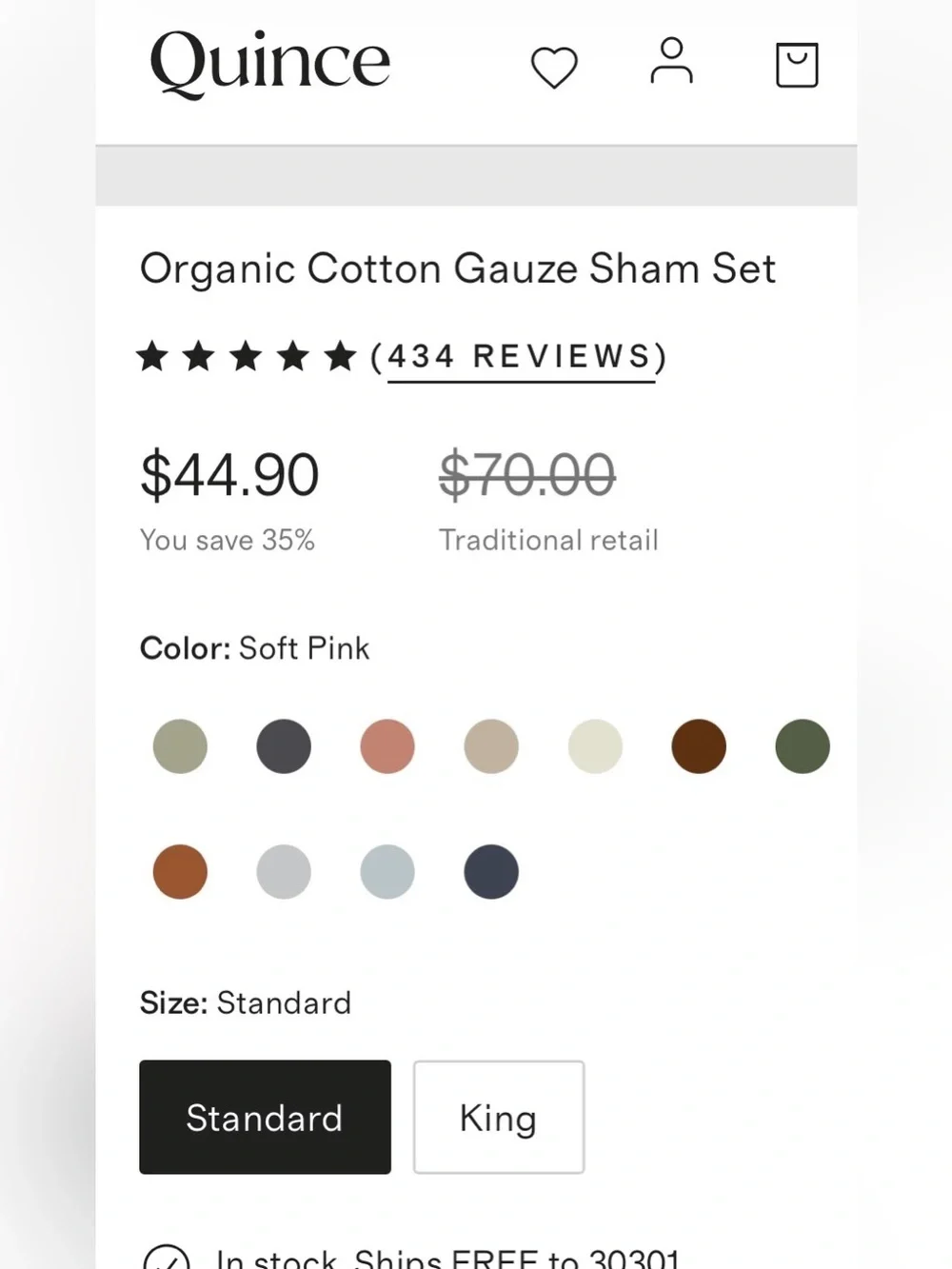 Quince organic cotton